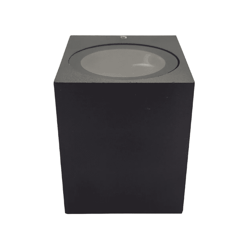 Aplique Led Exterior Negro Modelo Kapelle Cuadrado Ip54 Simple Porta Ampolleta Gu10 - Imagen 2