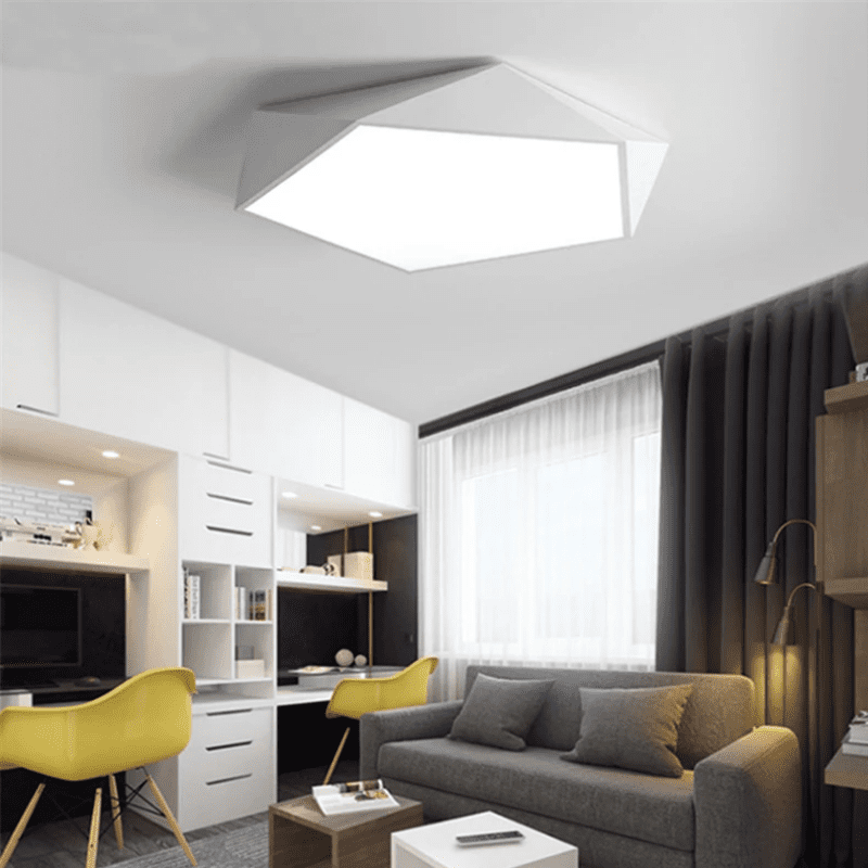 Lampara Led Moderna Pentagono Sobrepuesta C/Control 36+36w 400mm Blanco 3000k-4000k-6000k Modelo Ukdah - Imagen 6