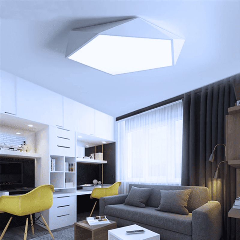 Lampara Led Moderna Pentagono Sobrepuesta C/Control 36+36w 400mm Blanco 3000k-4000k-6000k Modelo Ukdah - Imagen 5