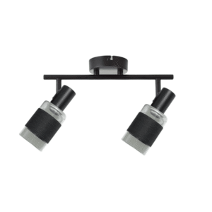 Aplique Negro Doble Porta E14 Negro Led Modelo Zaurak