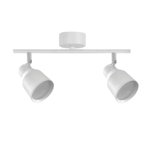 Foco Porta Gu10 Doble Blanco Sobrepuesto Led Modelo Híades