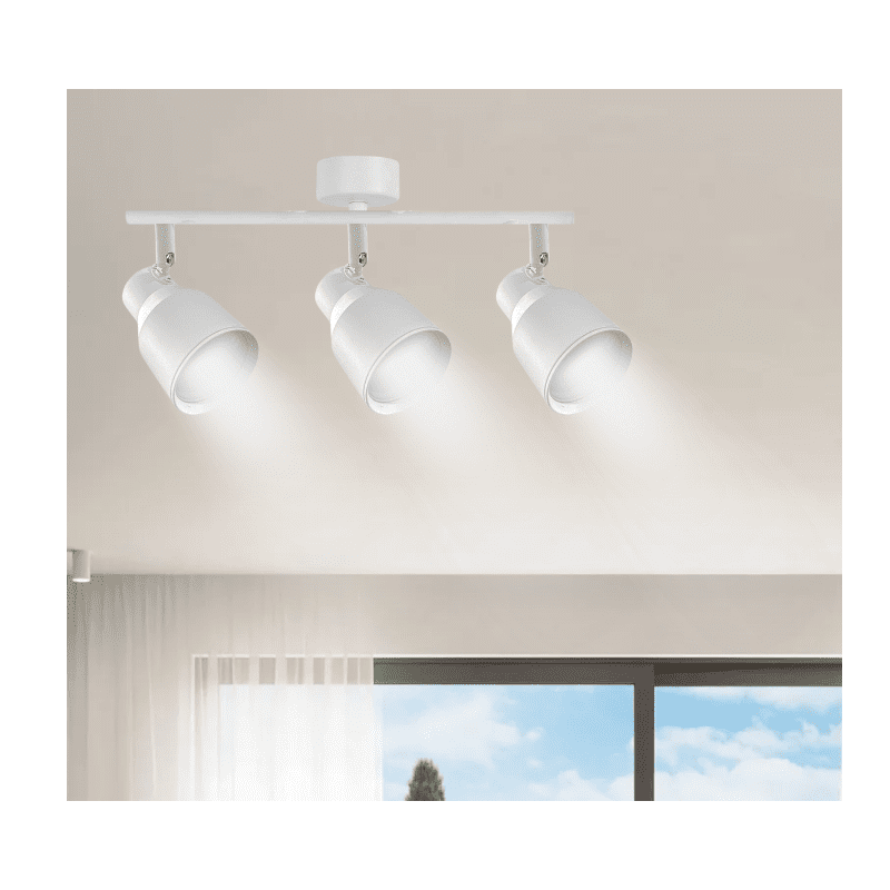 Foco Porta Gu10 Triple Blanco Sobrepuesto Led Modelo Híades - Imagen 3