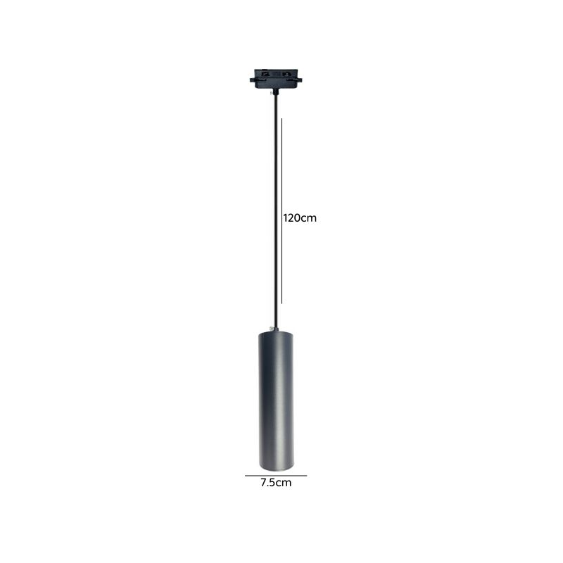 Lampara Negra Porta Gu10 A Riel Modelo Enif - Imagen 2
