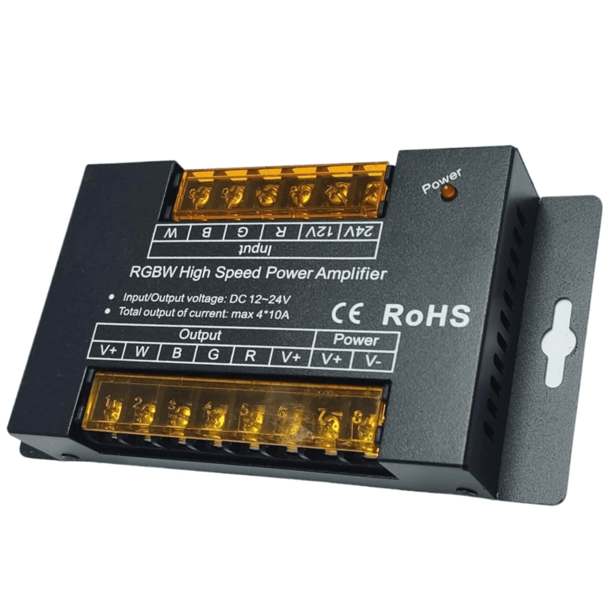 Amplificador Iron Shell 360w Rgb 10a 4 Salidas Acepta Pwm