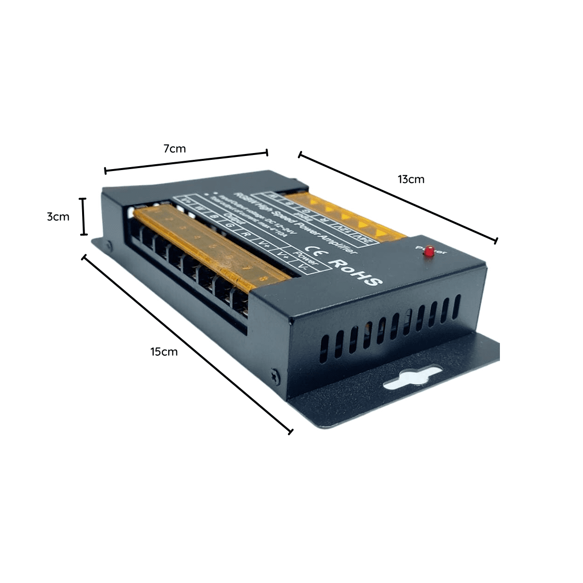 Amplificador Iron Shell 360w Rgb 10a 4 Salidas Acepta Pwm - Imagen 2