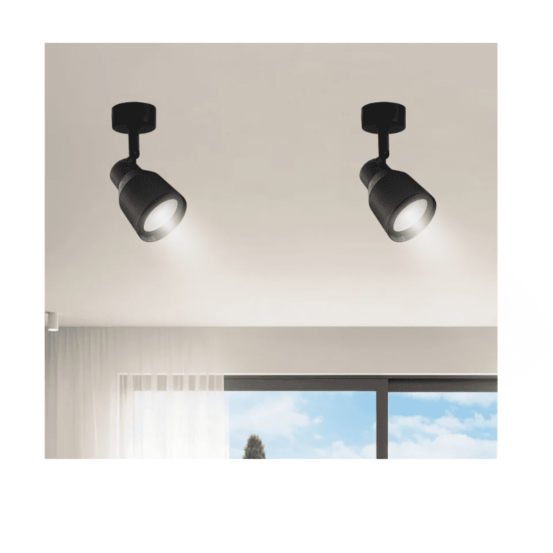 Foco Porta Gu10 Negro Sobrepuesto Led Modelo Híades - Imagen 3
