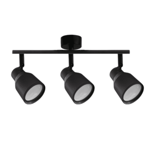 Foco Porta Gu10 Triple Negro Sobrepuesto Led Modelo Híades