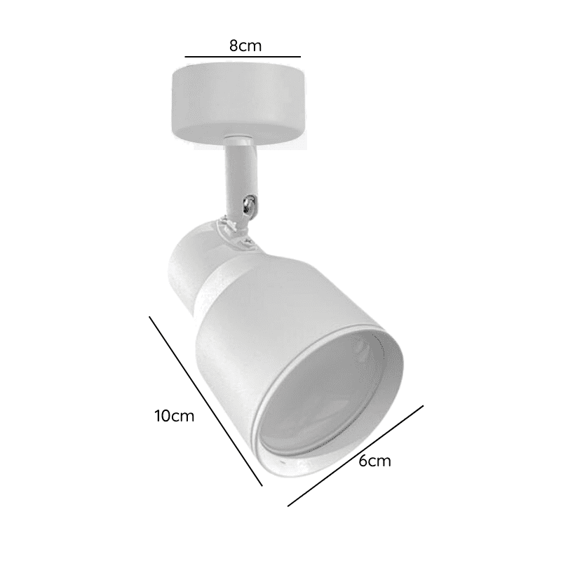 Foco Porta Gu10 Blanco Sobrepuesto Led Modelo Híades - Imagen 2