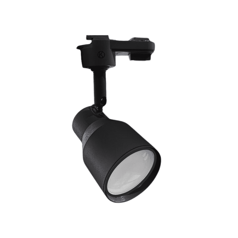 Foco Porta Gu10 Negro A Riel Monofasico Modelo Elnath