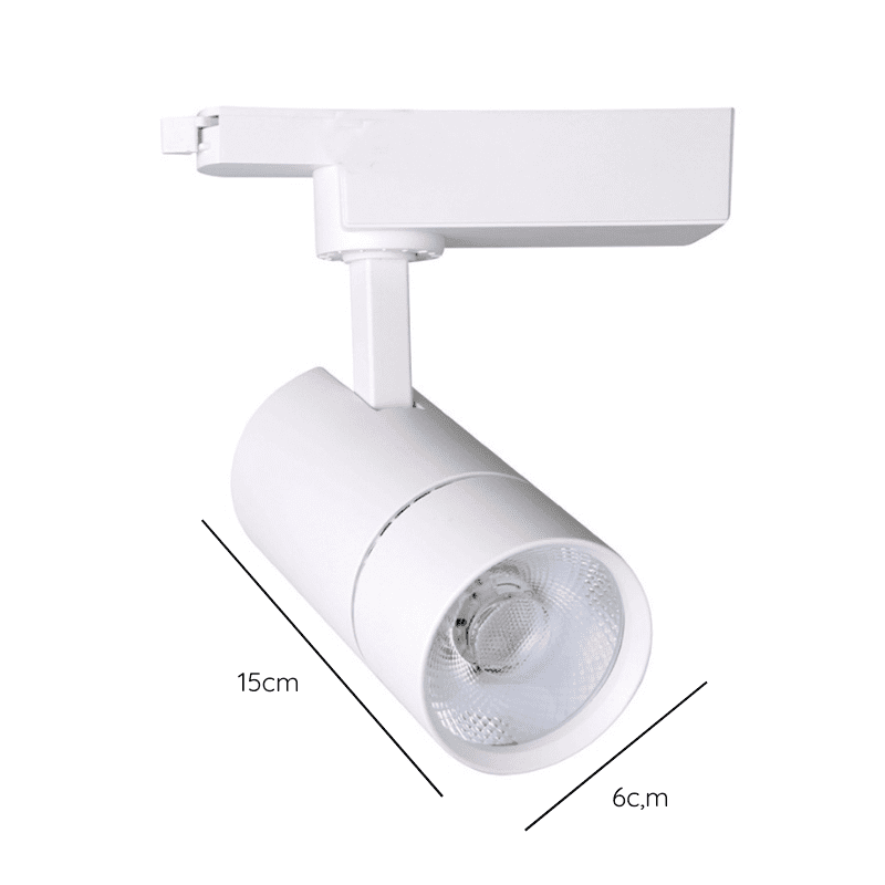 Foco Led A Riel Monofasico 30w 4000k Blanco Modelo Altair-Zeroflicker A - Imagen 2