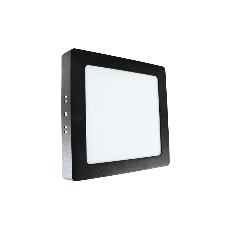 Panel Sobrepuesto Cuadrado Negro 18w Frio 6500k