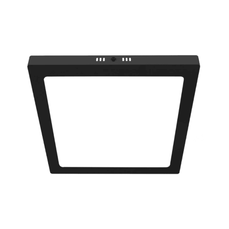 Panel Sobrepuesto Negro Pro Cuadrado 24w Neutro 4000k