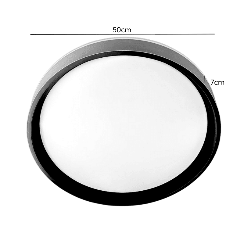 Lampara Led Sobrepuesta C/Control 48+48w Negra Taurus I 3000k-4000k-6000k - Imagen 2