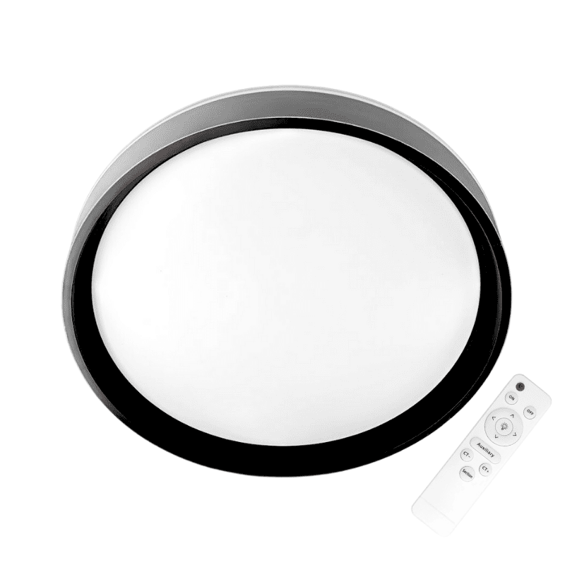 Lampara Led Sobrepuesta C/Control 48+48w Negra Taurus I 3000k-4000k-6000k