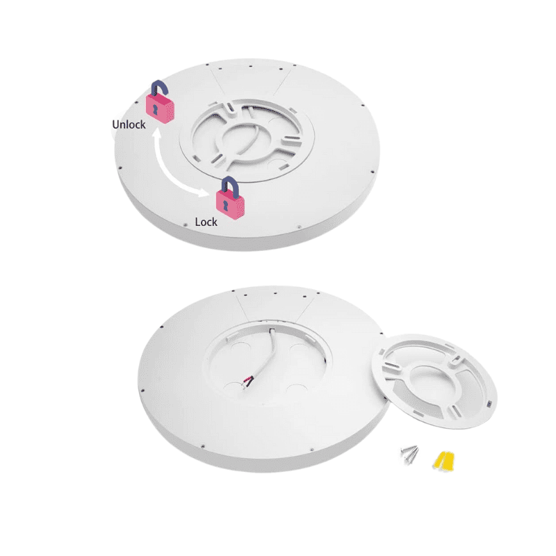 Panel Led Blanco Sob. Redondo. Slim 48w+48w 500mm 3000-4000-6500k - Imagen 5