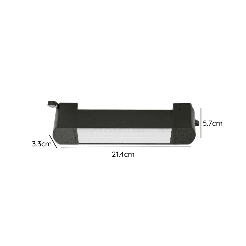 Foco Riel Monofasico Negro Empavonado Movil 10w 220v 3000k Cygnus - Imagen 3