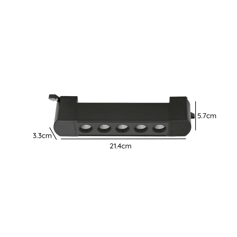 Foco Riel Monofasico Negro 24° Movil 10w 220v 4000k Cygnus - Imagen 3