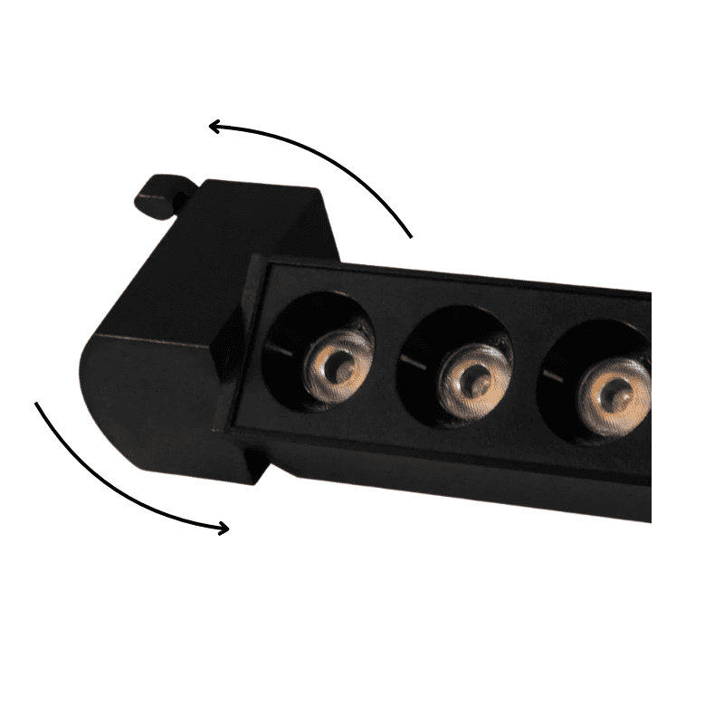 Foco Riel Monofasico Negro 24° Movil 20w 220v 4000k Cygnus - Imagen 4