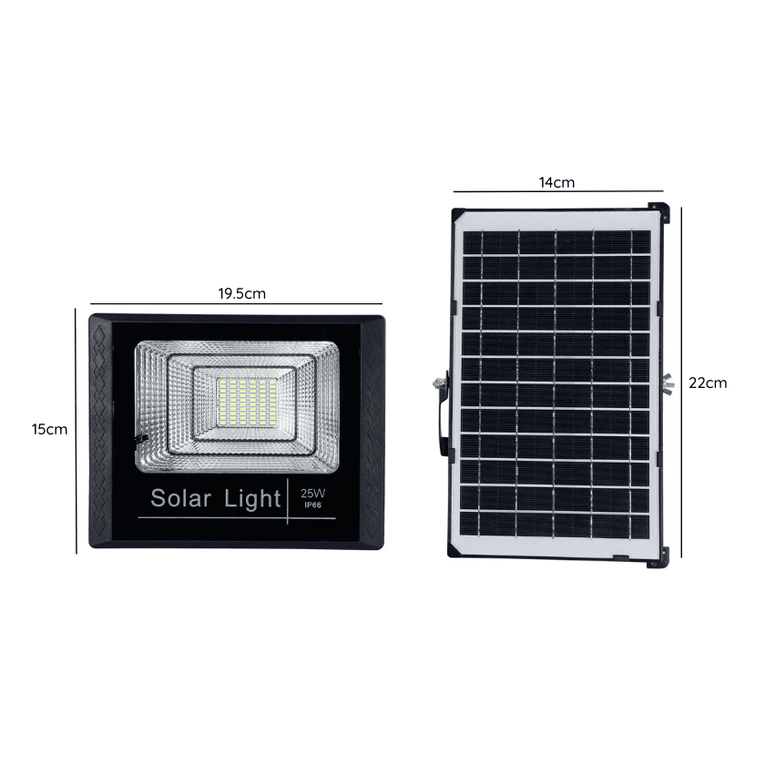 Foco Solar 25w 3.2v Con Panel Solar Y Control Remoto - Imagen 2