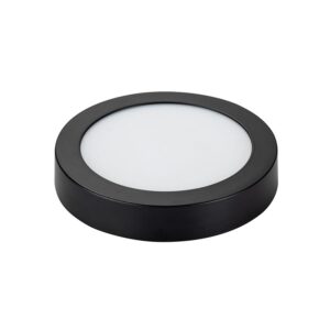Panel Sobrepuesto Pro Negro Redondo 24w Neutro 4000k